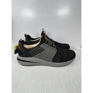 Skechers Delson 3.0 Cicada Shoes Slip On Men's Size 13 210238 Grey Black NEW